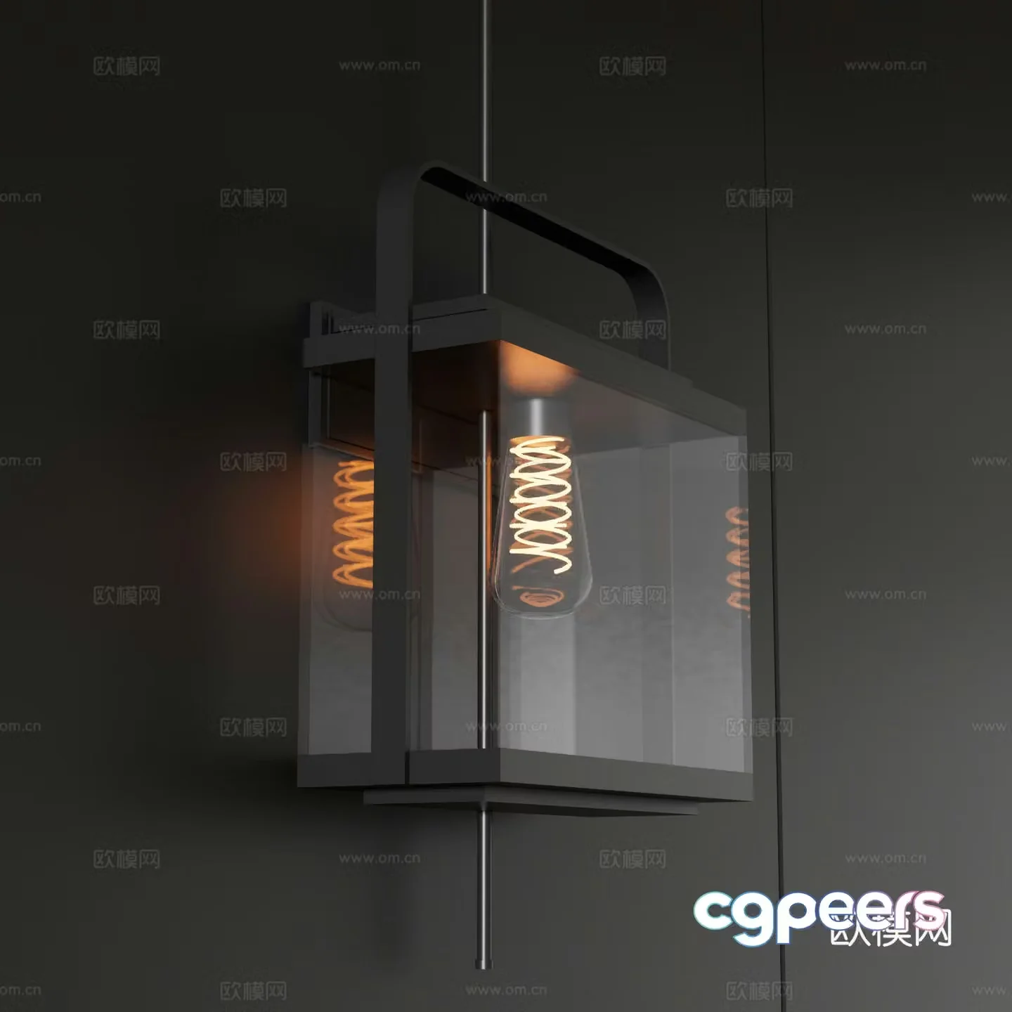 New Chinese style wall lamp glass wall lamp 3d model