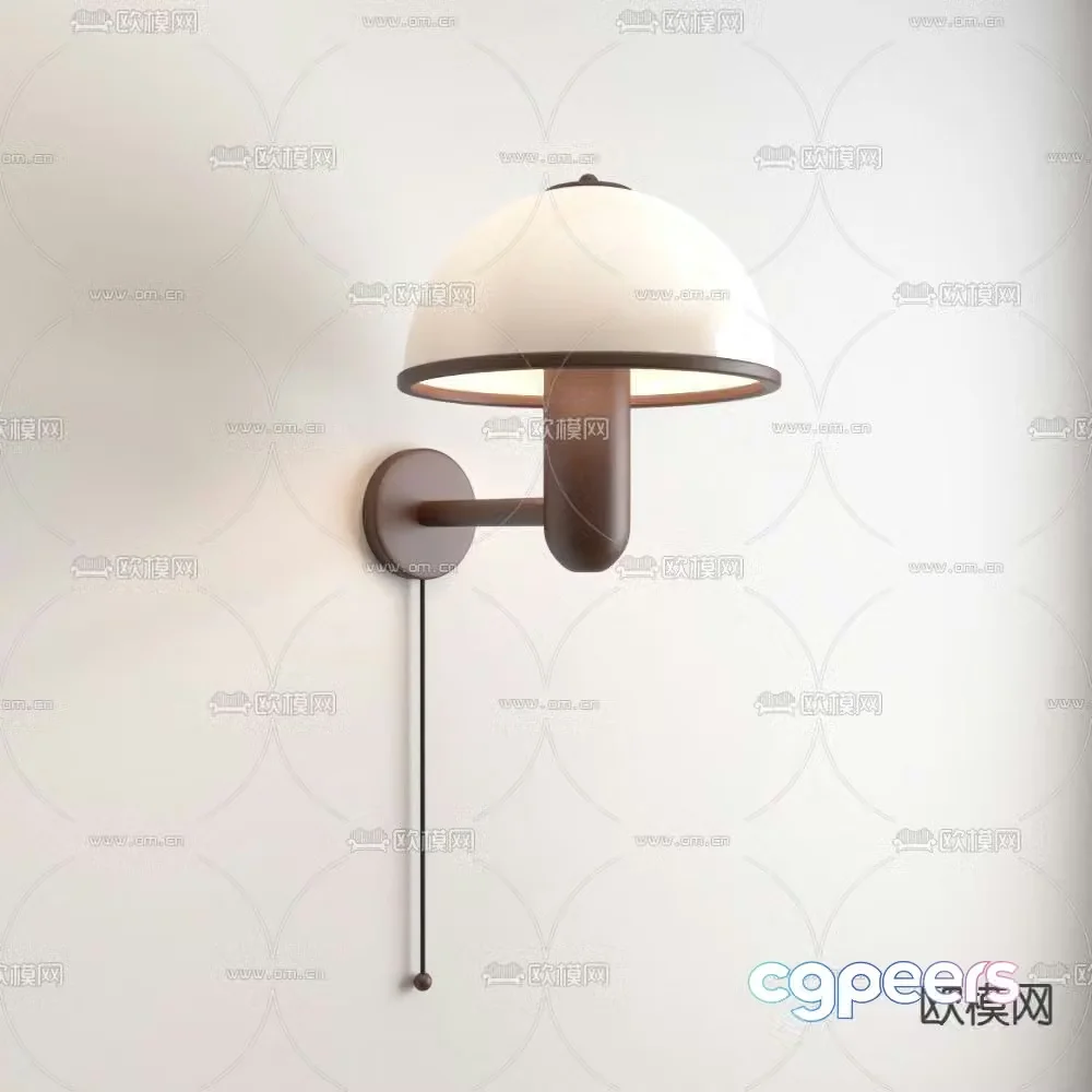 Medieval style wall lamp 3d model
