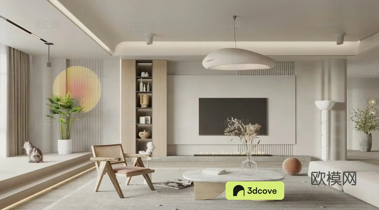 Wasabi TV background wall 3d model