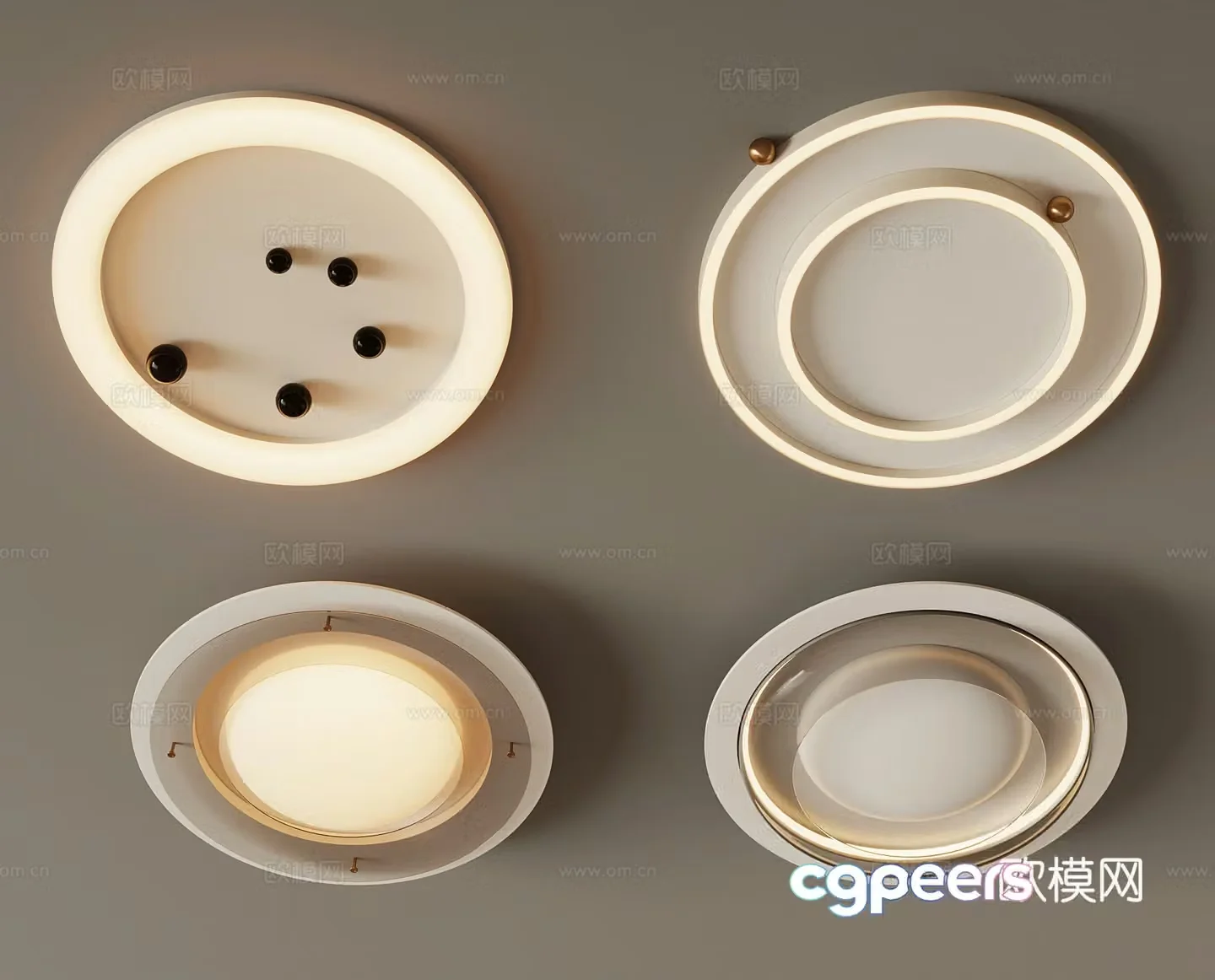 Creamy air ceiling lamp Living room ceiling lamp 3d model