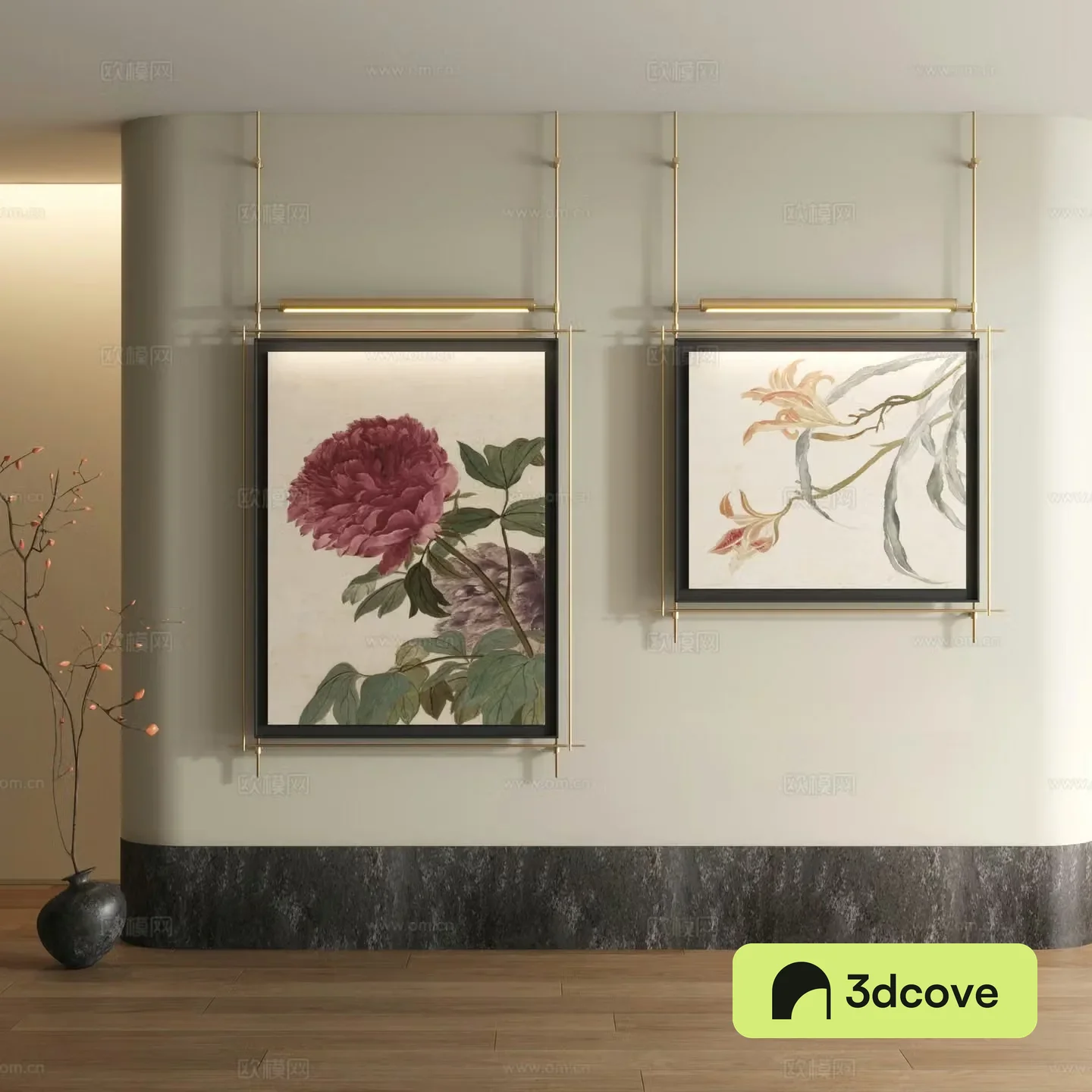 Song style decorative painting New Chinese style landscape painting