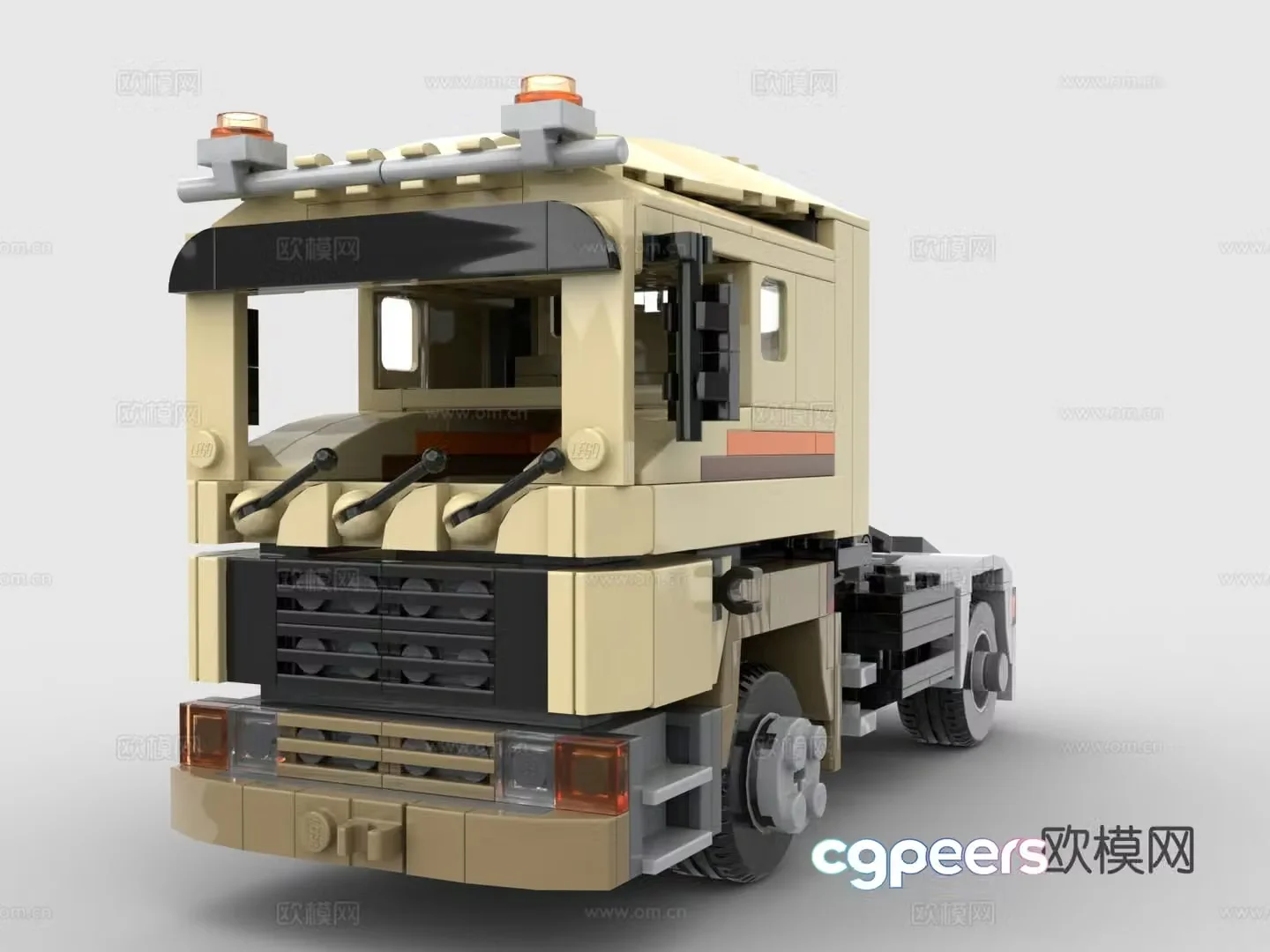 Lego LEGO toys building blocks truck container truck tow truck 3d model