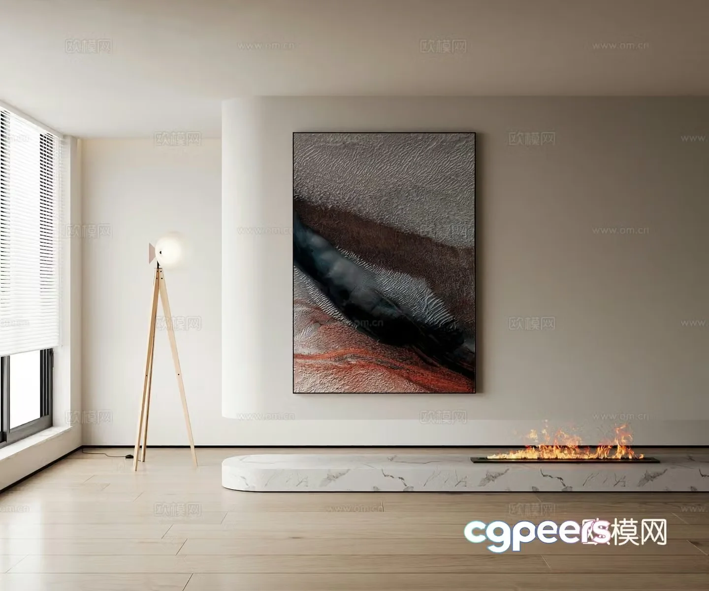 Modern decorative painting 3d model