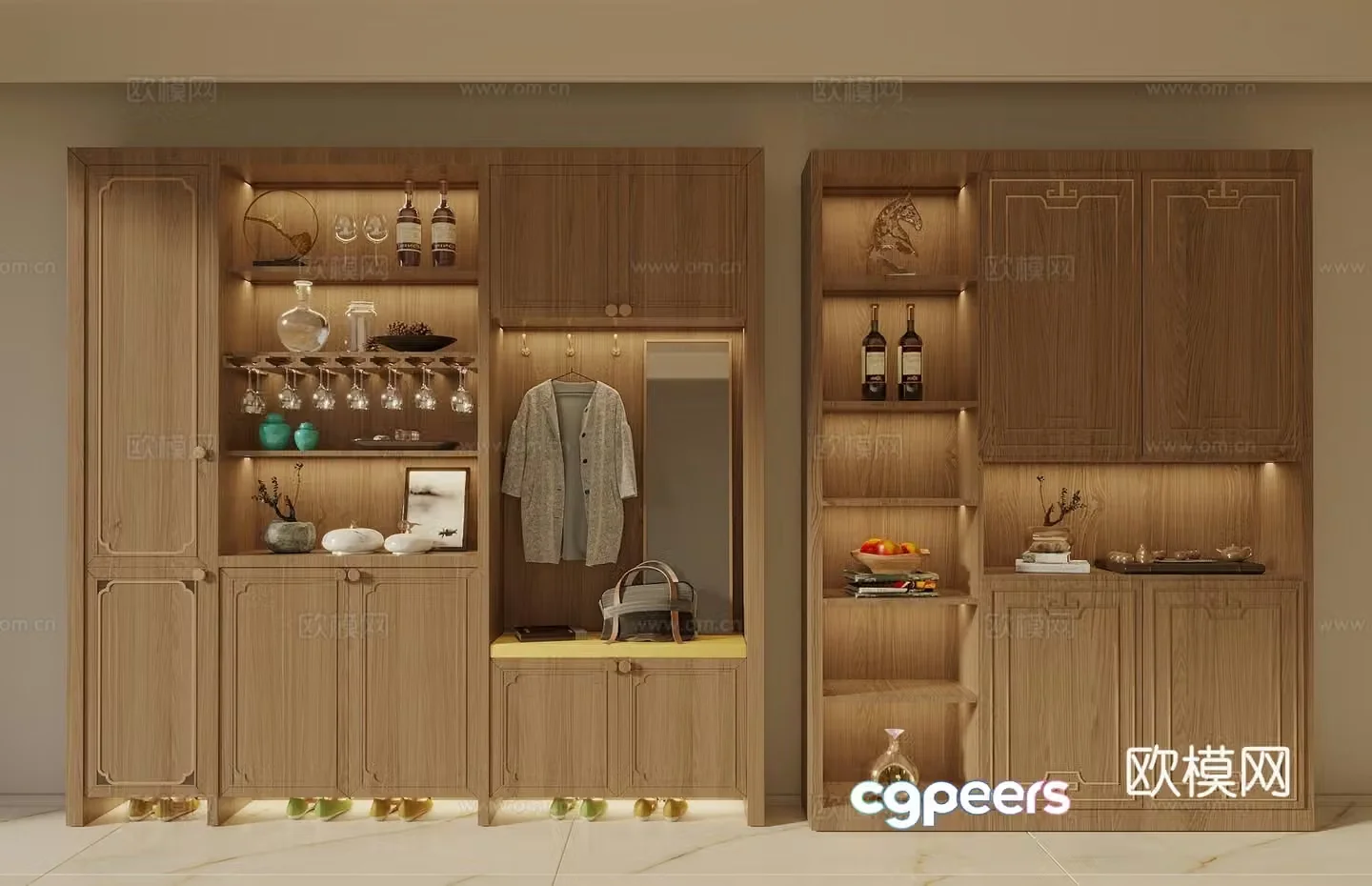 Song’s new stroke shoe cabinet porch shoe cabinet partition shoe cabinet finished shoe cabinet 3D model