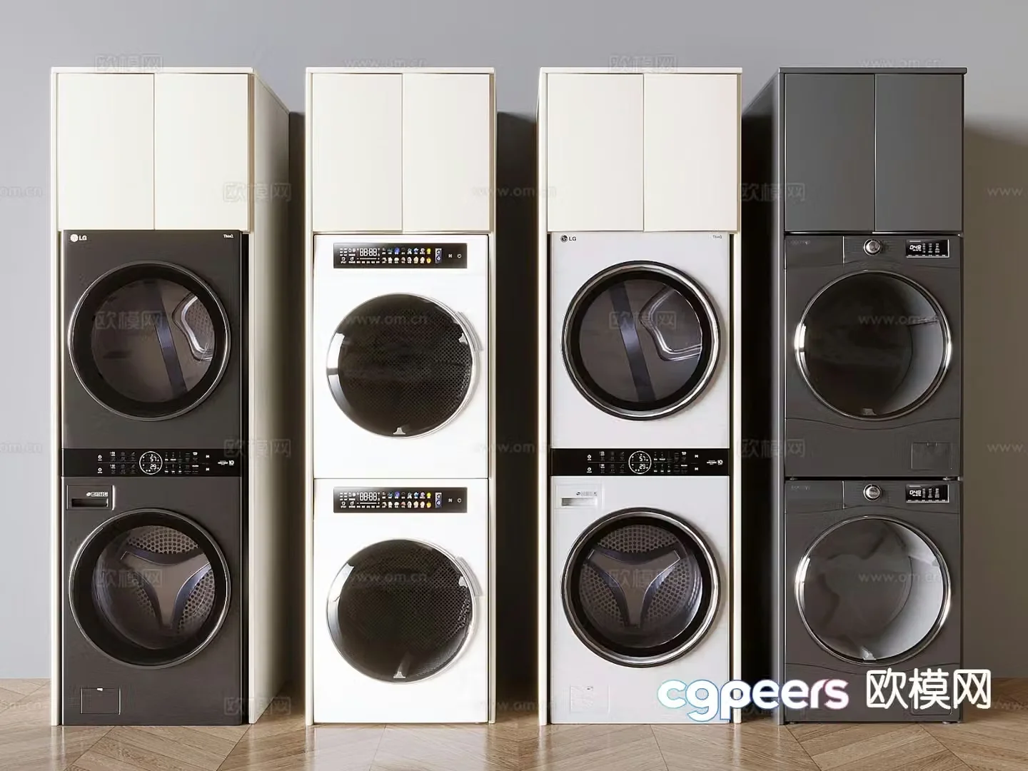 Smart laundry cabinet 3d model