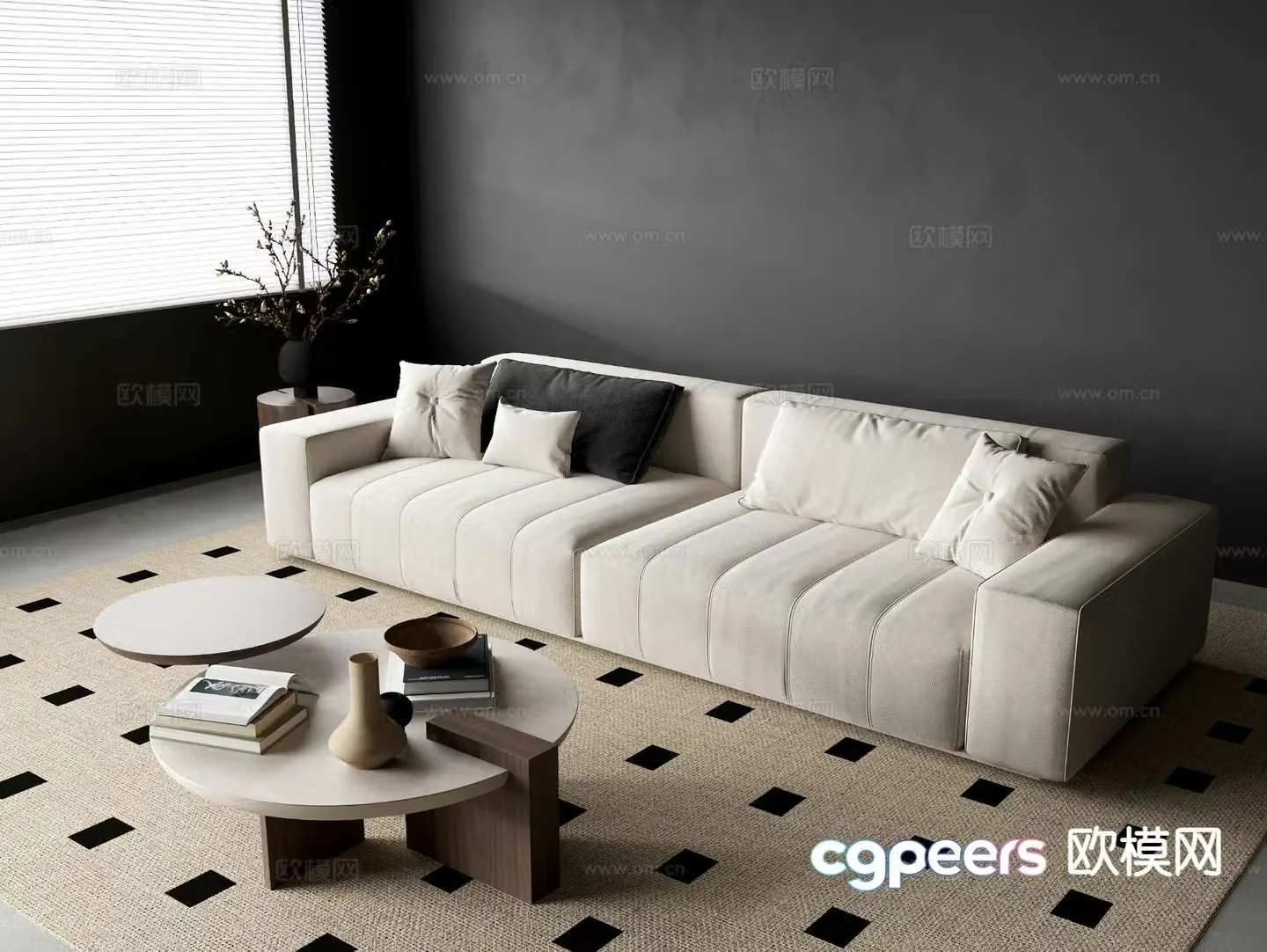 Wabi-sabi loveseat 3d model