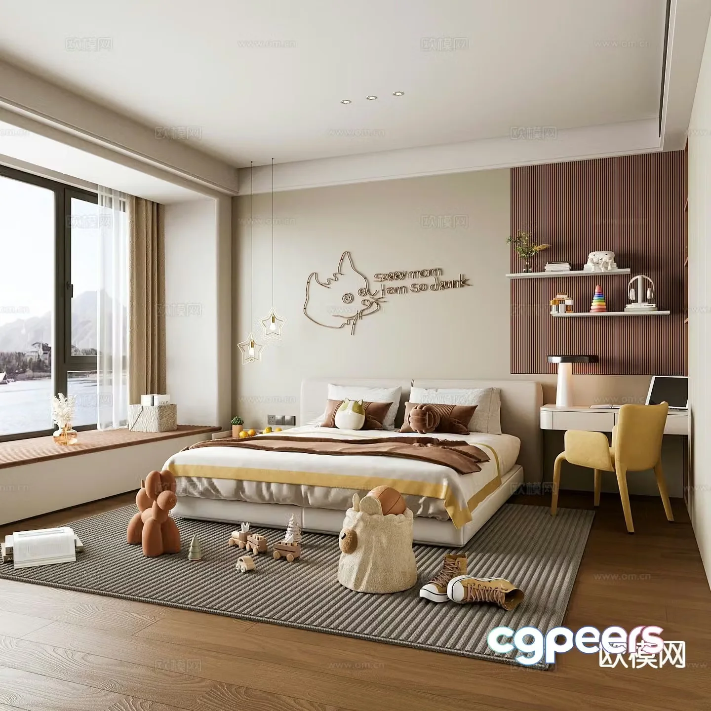 Modern children’s room children’s room 3d model
