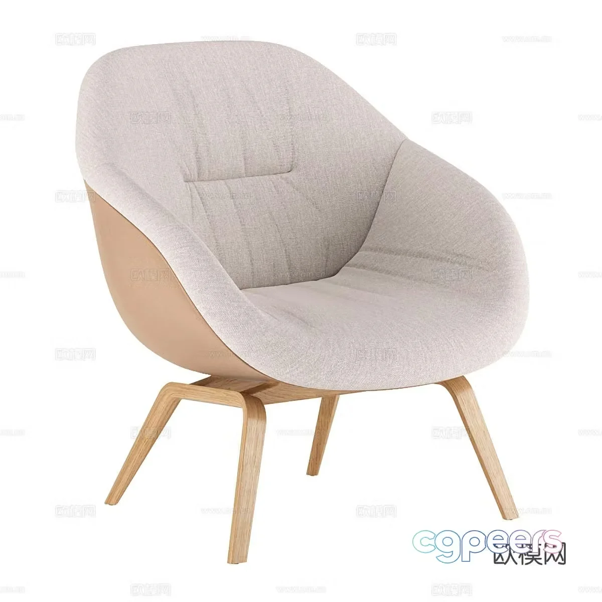 Nordic leisure chair 3d model