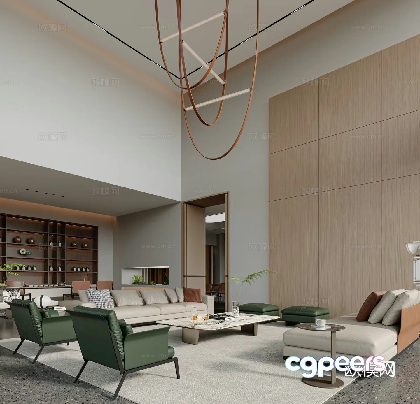 Modern living room living room 3d model