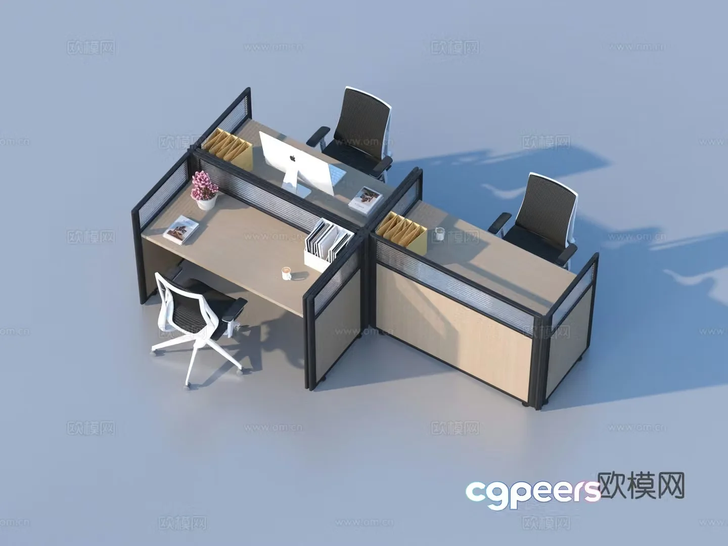 Office desk chair Office desk 3d model