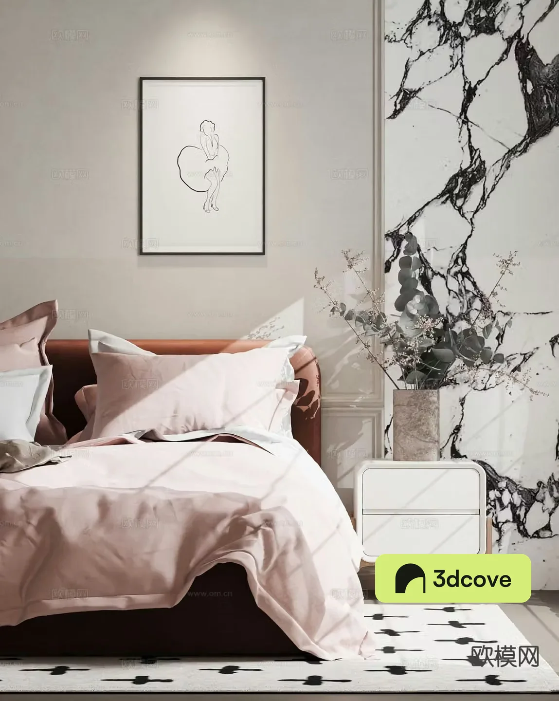 Modern double bed