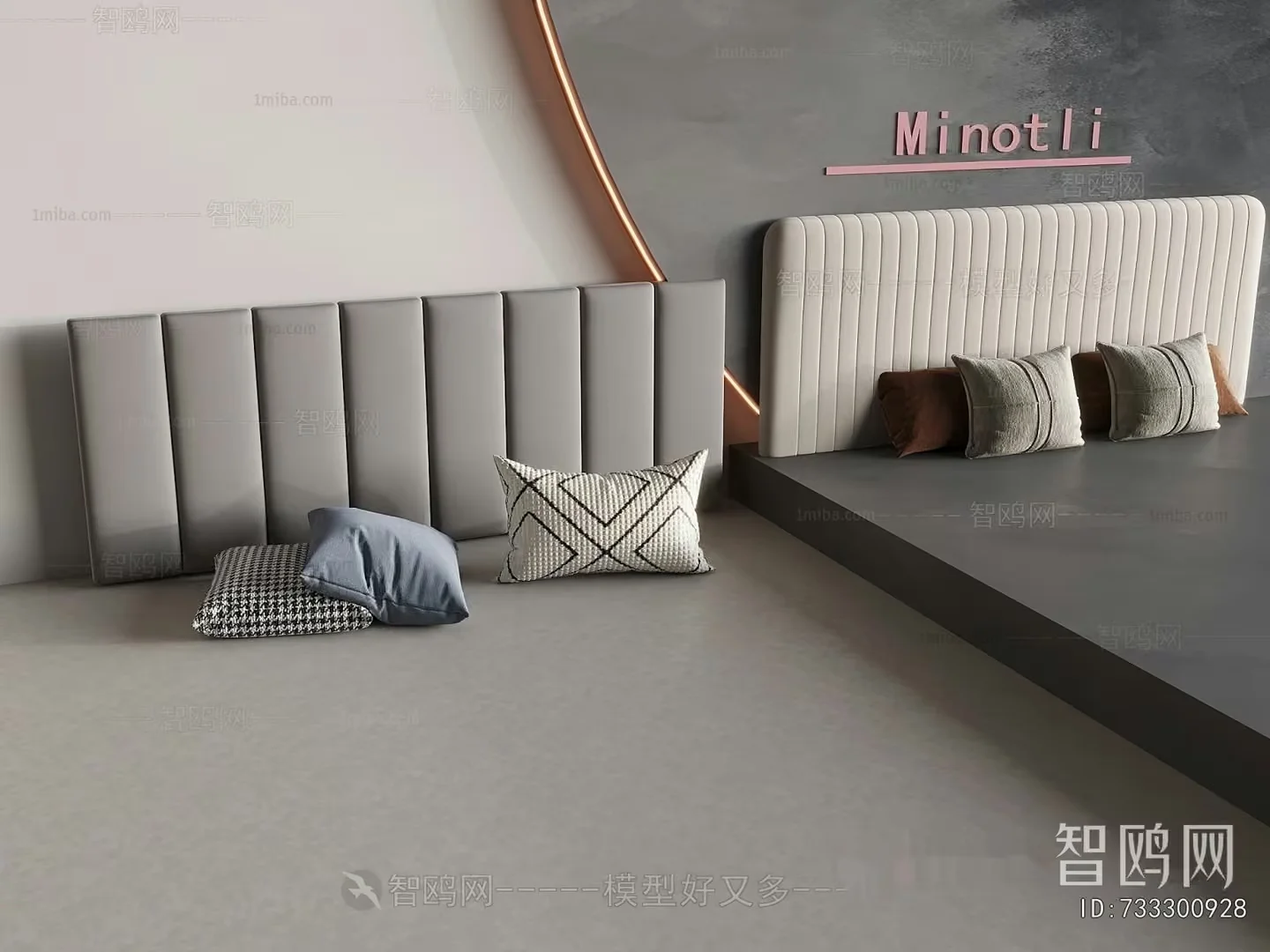 Modern Living Room 3D Model – 11406 – VRAY Render