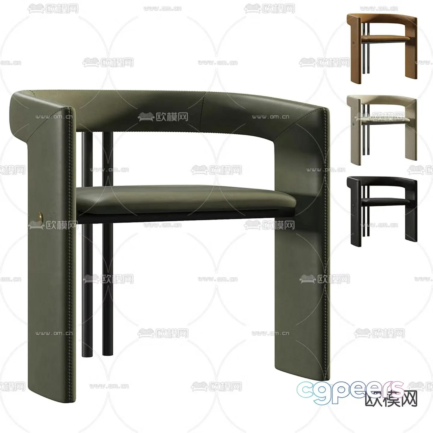 LUCA STEFANO Chair Leisure Chair 3D Model