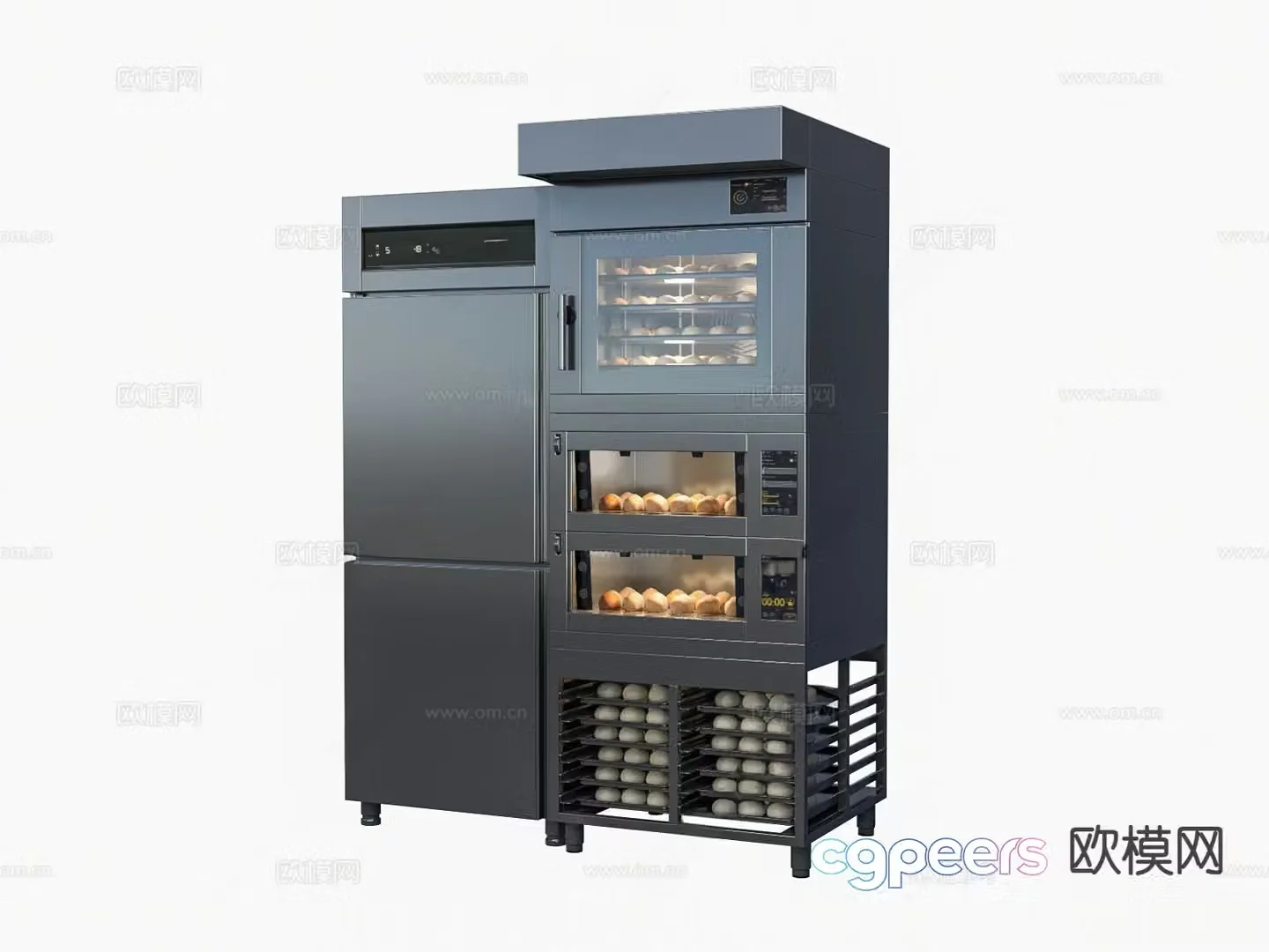 Kitchen appliances steam oven 3d model