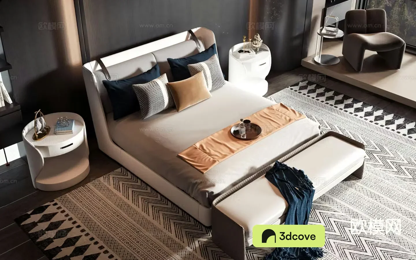 Modern double bed