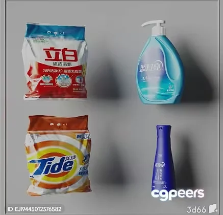 Tide Laundry Detergent 3D Model – 17543 – VRAY Render