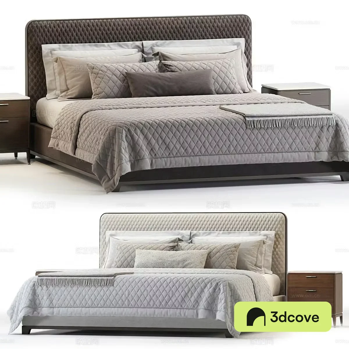 New Chinese style light luxury Alivar Bali double bed