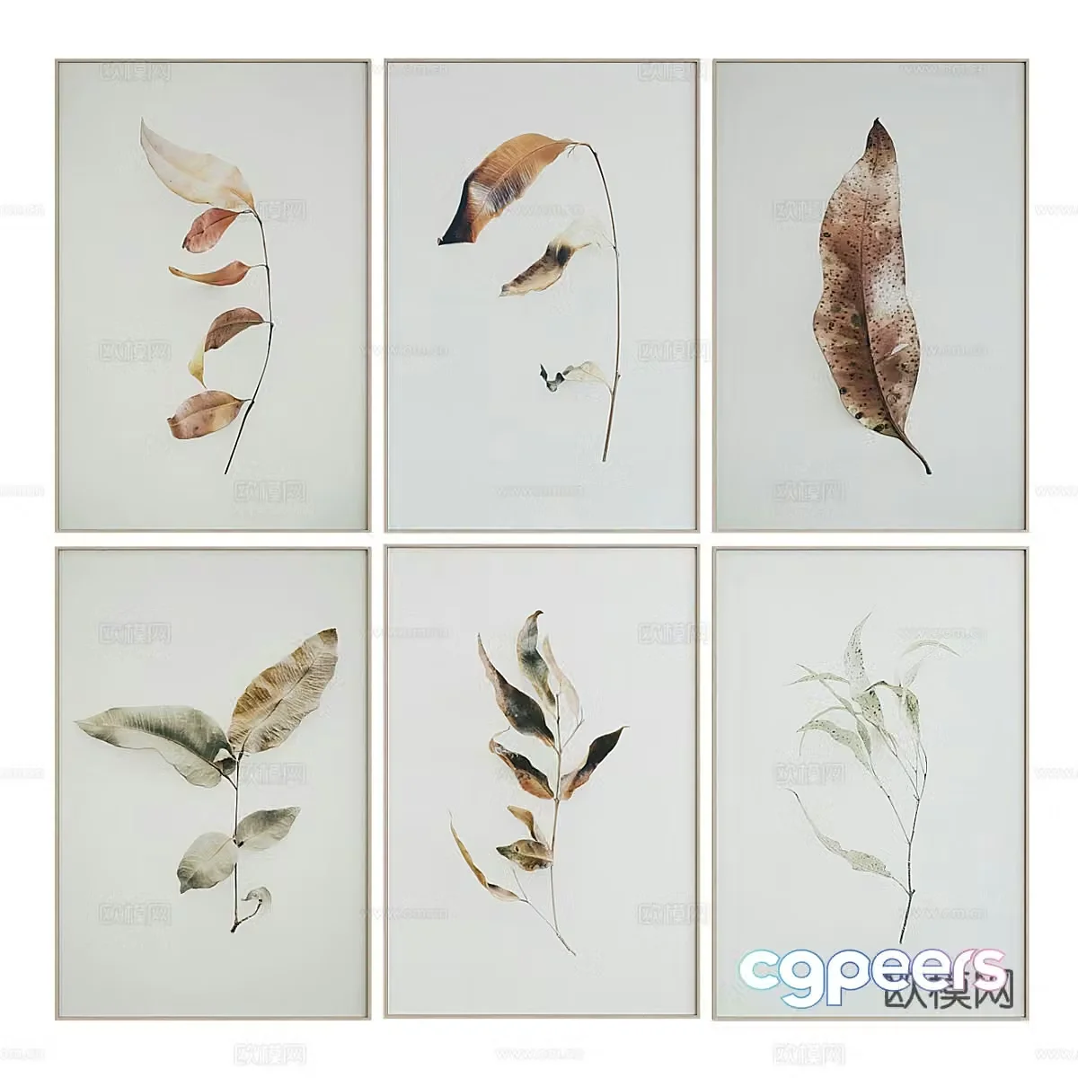 Plant hanging painting 3d model
