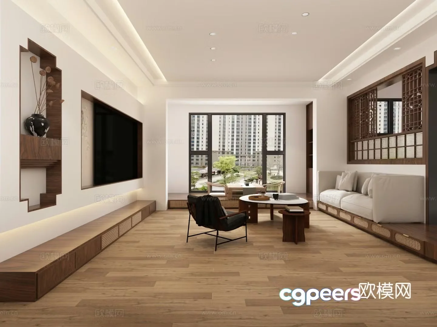 New Chinese style living room 3d model