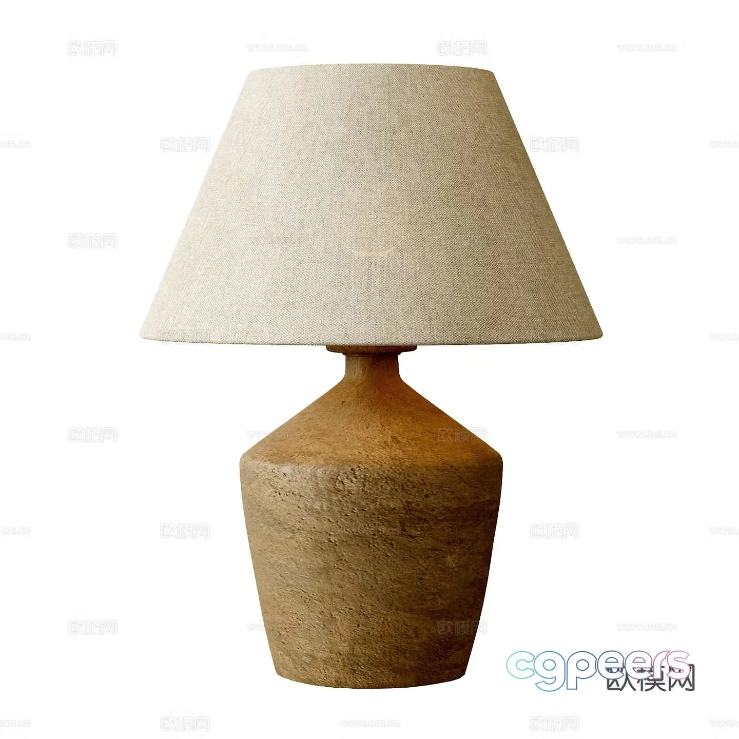 Wasabi Fengteng lamp Middle-aged table lamp Ceramic pot table lamp Fabric table lamp Living room table lamp Bedroom table lamp 3D model