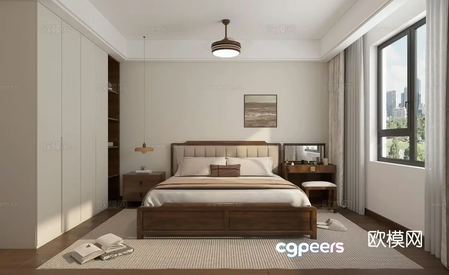 Medieval style bedroom master bedroom 3d model