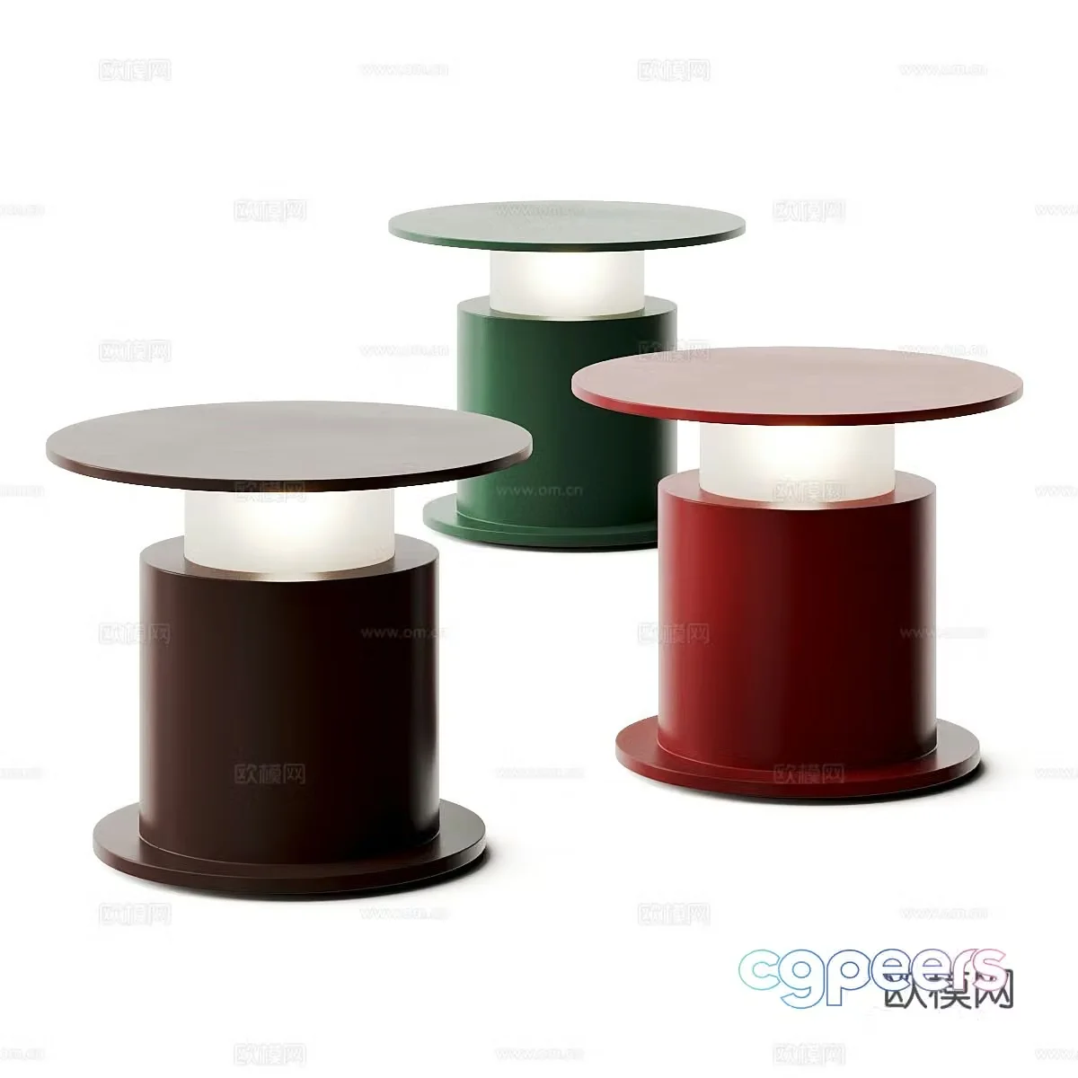 Modern Italian minimalist cylindrical table lamp 3D model