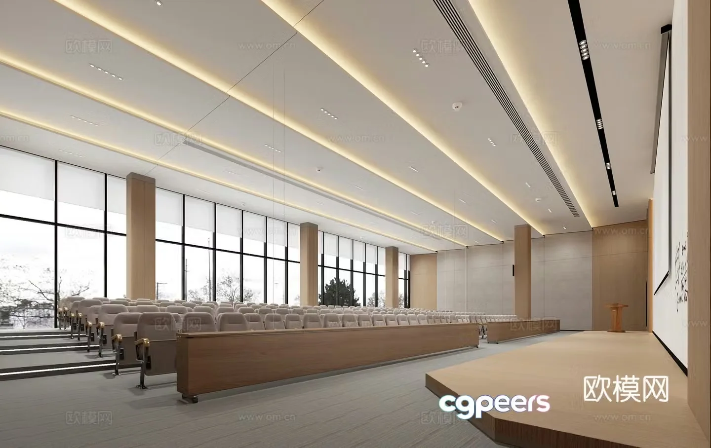 Modern ladder conference room 3d model