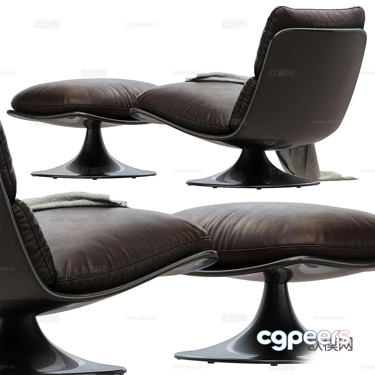 Modern Italian Pattie Armchair 3d Model