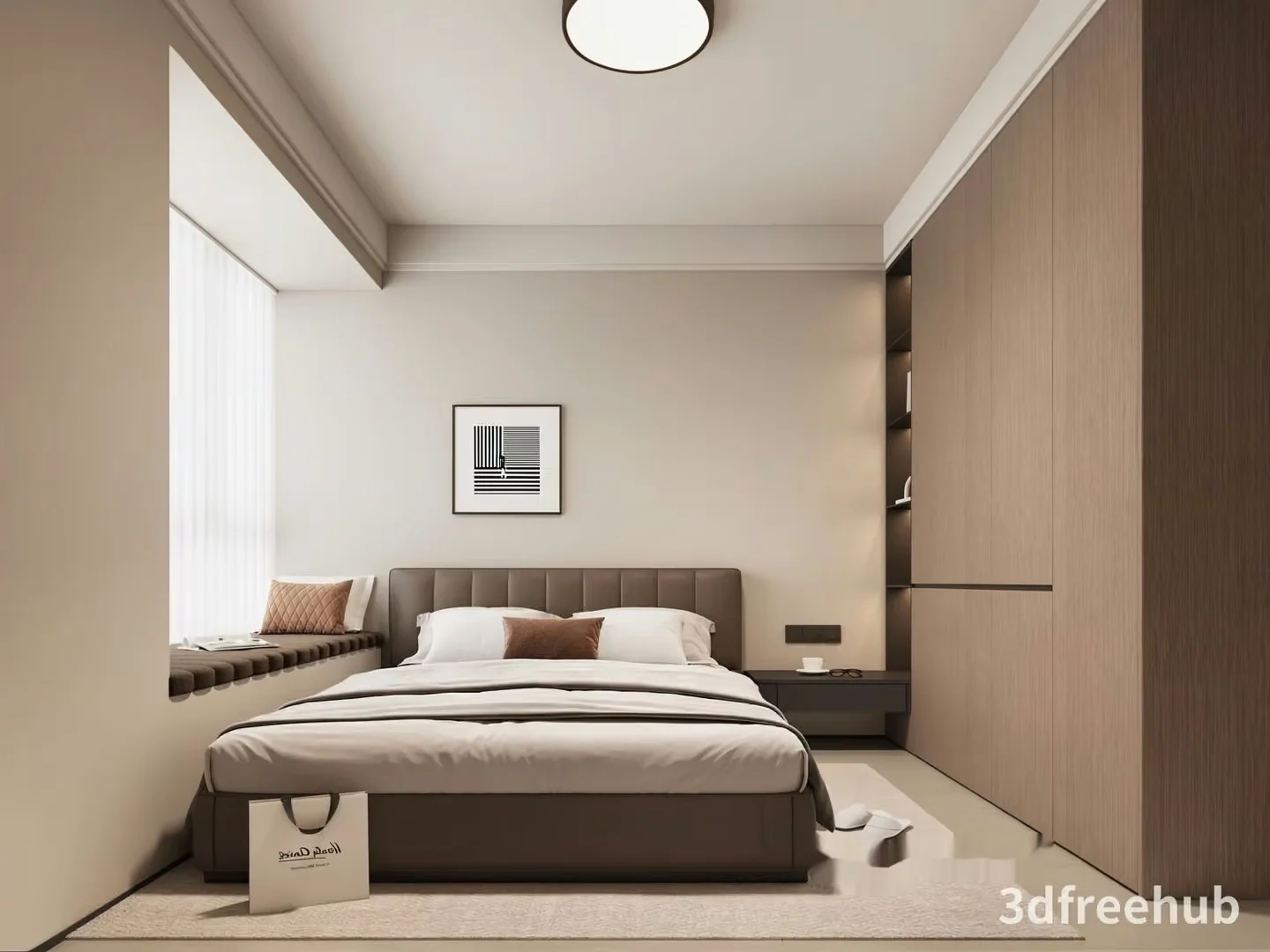 Cozy Bedroom 3D Model – 20476 – VRAY Render