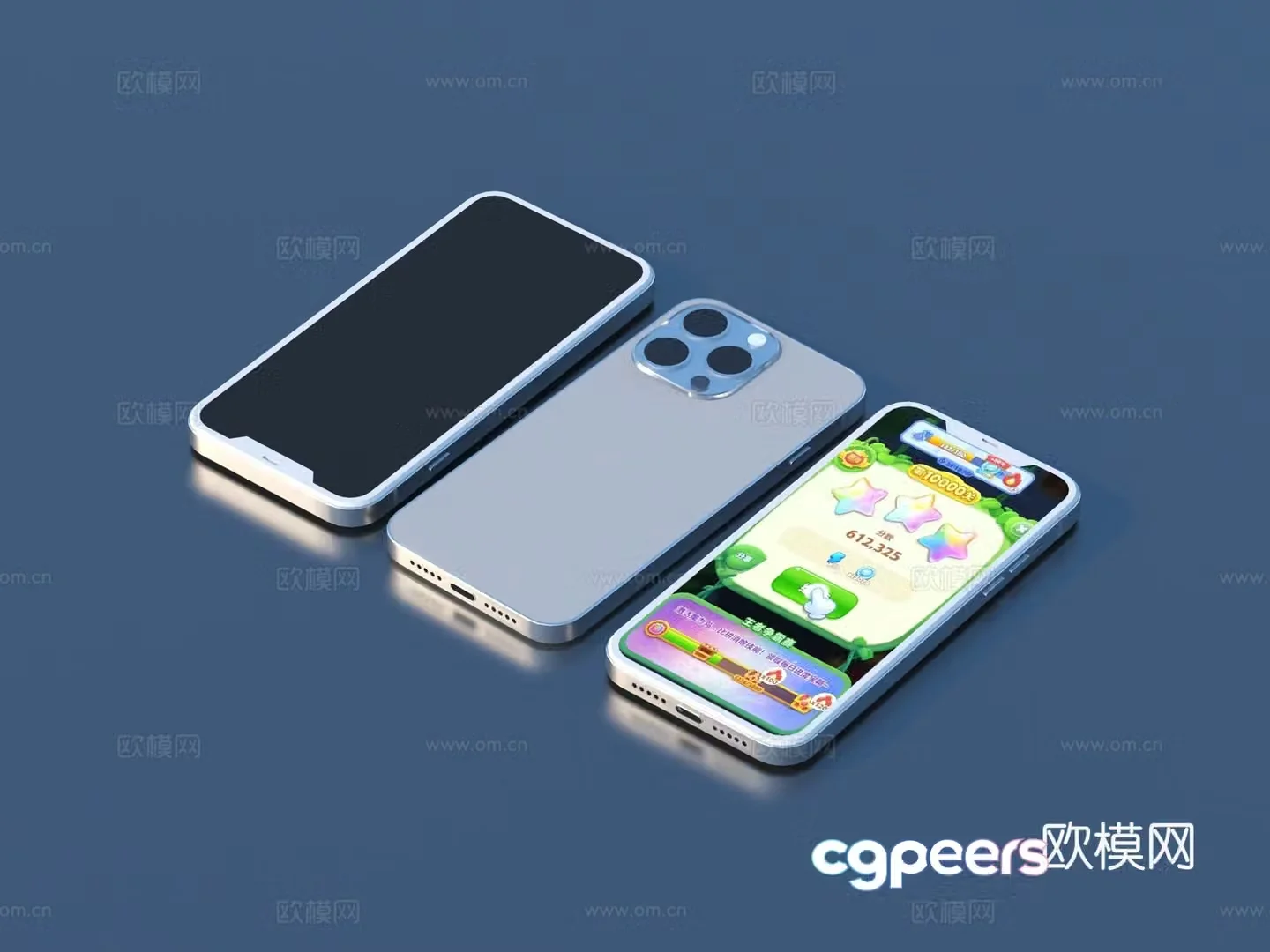 Mobile phone Smart phone Happy elimination game 3d model