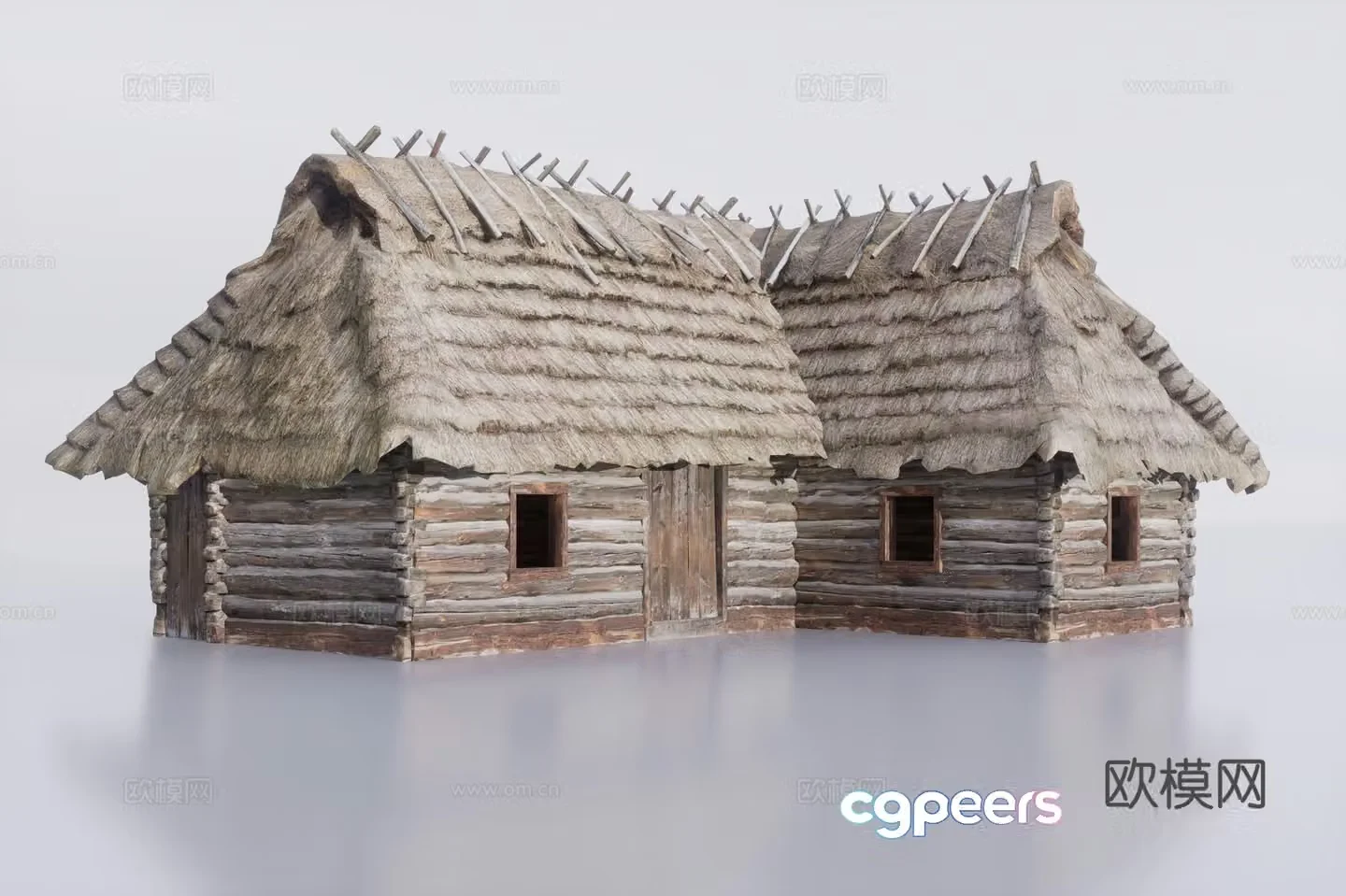 Wabi-sabi thatched cabin cabin 3d model