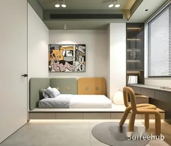 Cozy Modern Bedroom 3D Model – 19982 – VRAY Render