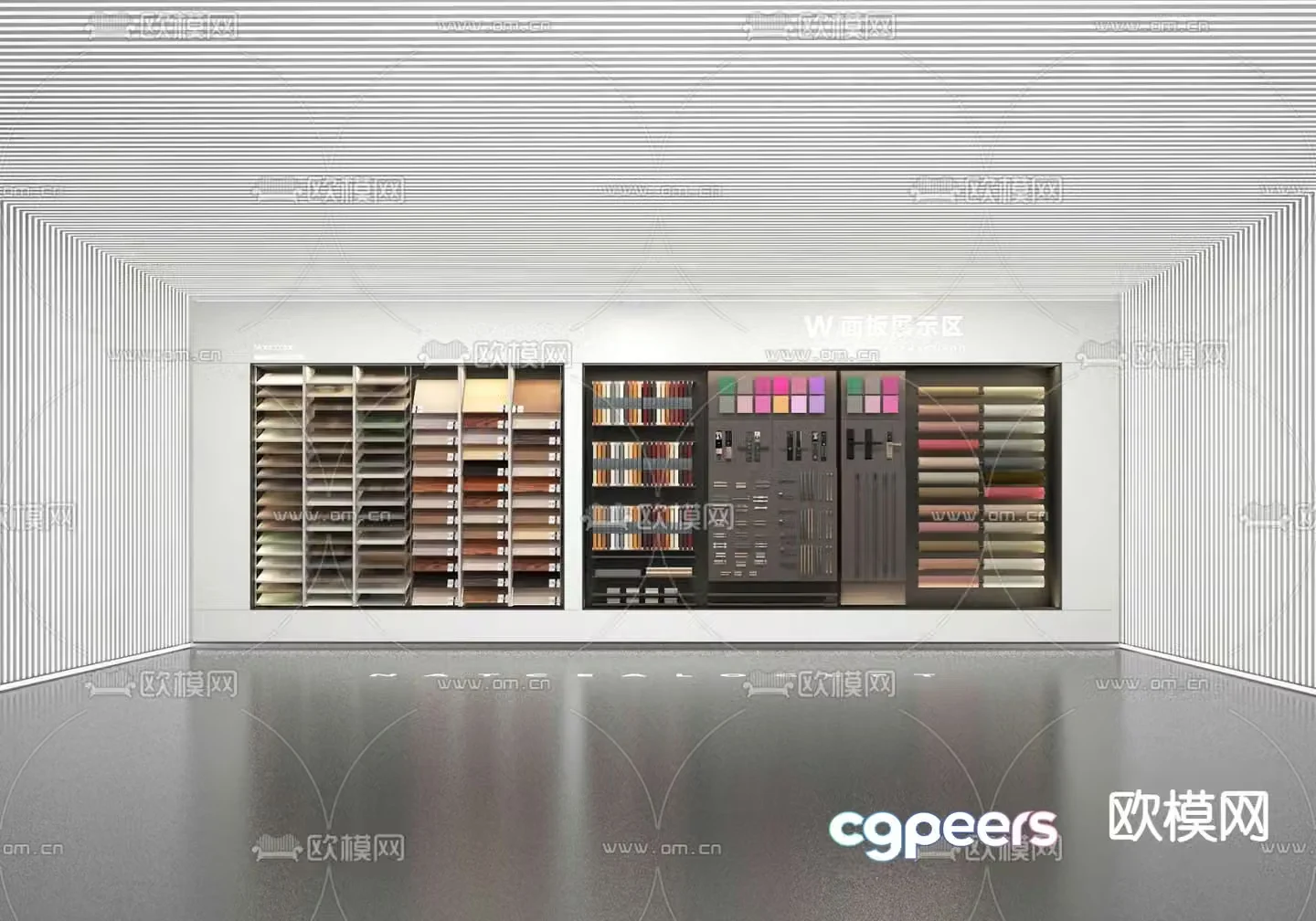 Sample cabinet display cabinet material cabinet 3d model