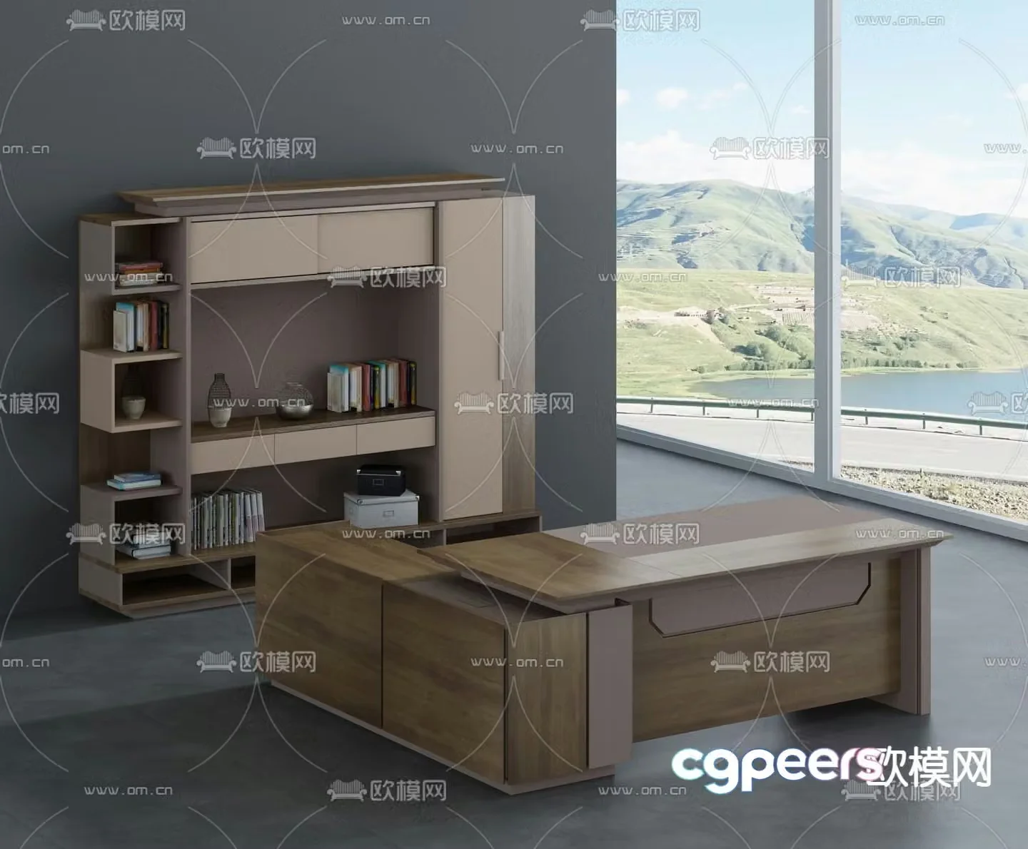 desk desk executive desk office desk 3d model
