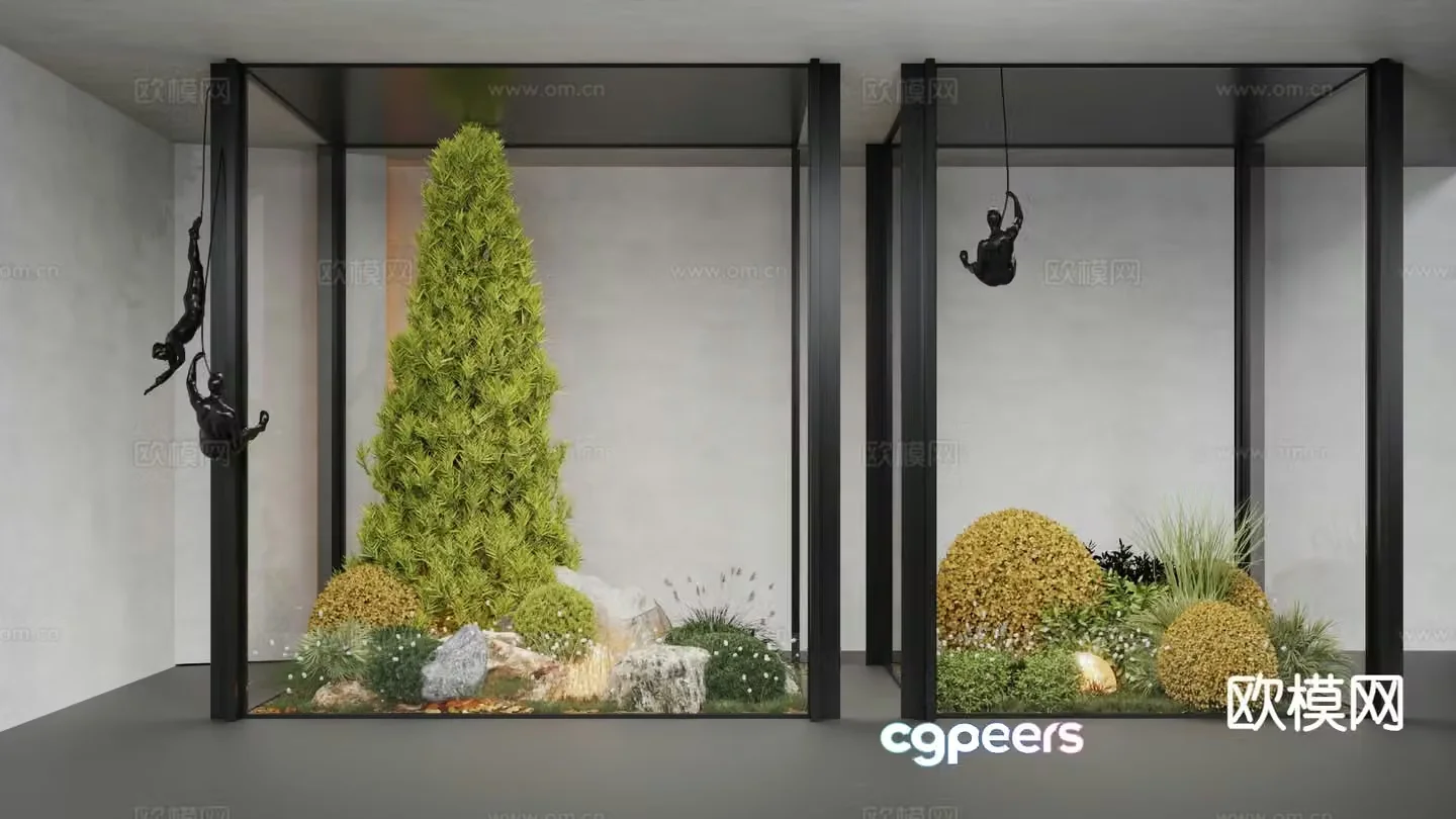Plant pile landscaping landscape sketch indoor sketch 3D model