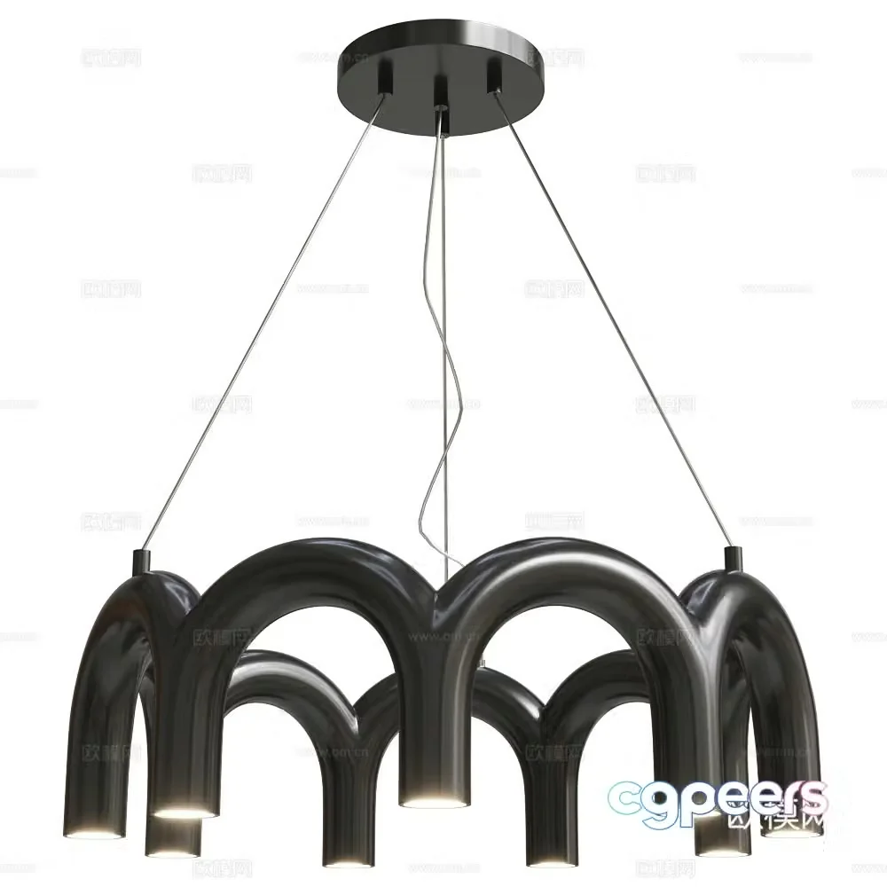 Oblure chandelier 3d model