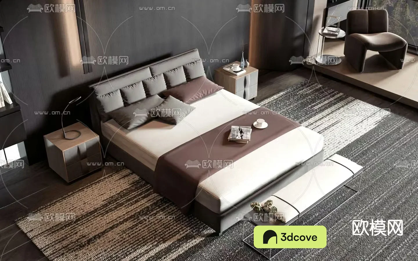 Commercial bed double bed