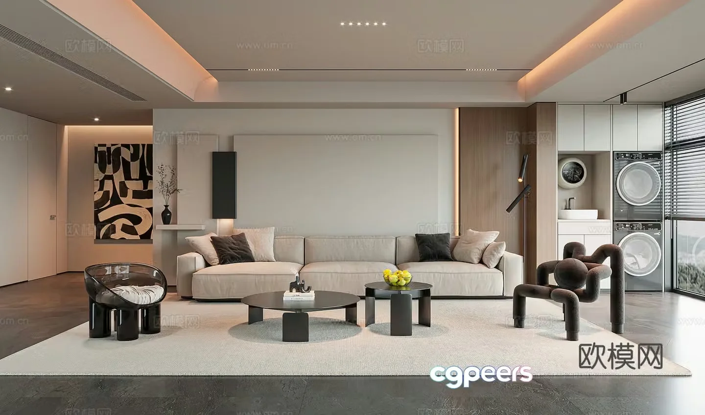 Modern living room 3d model