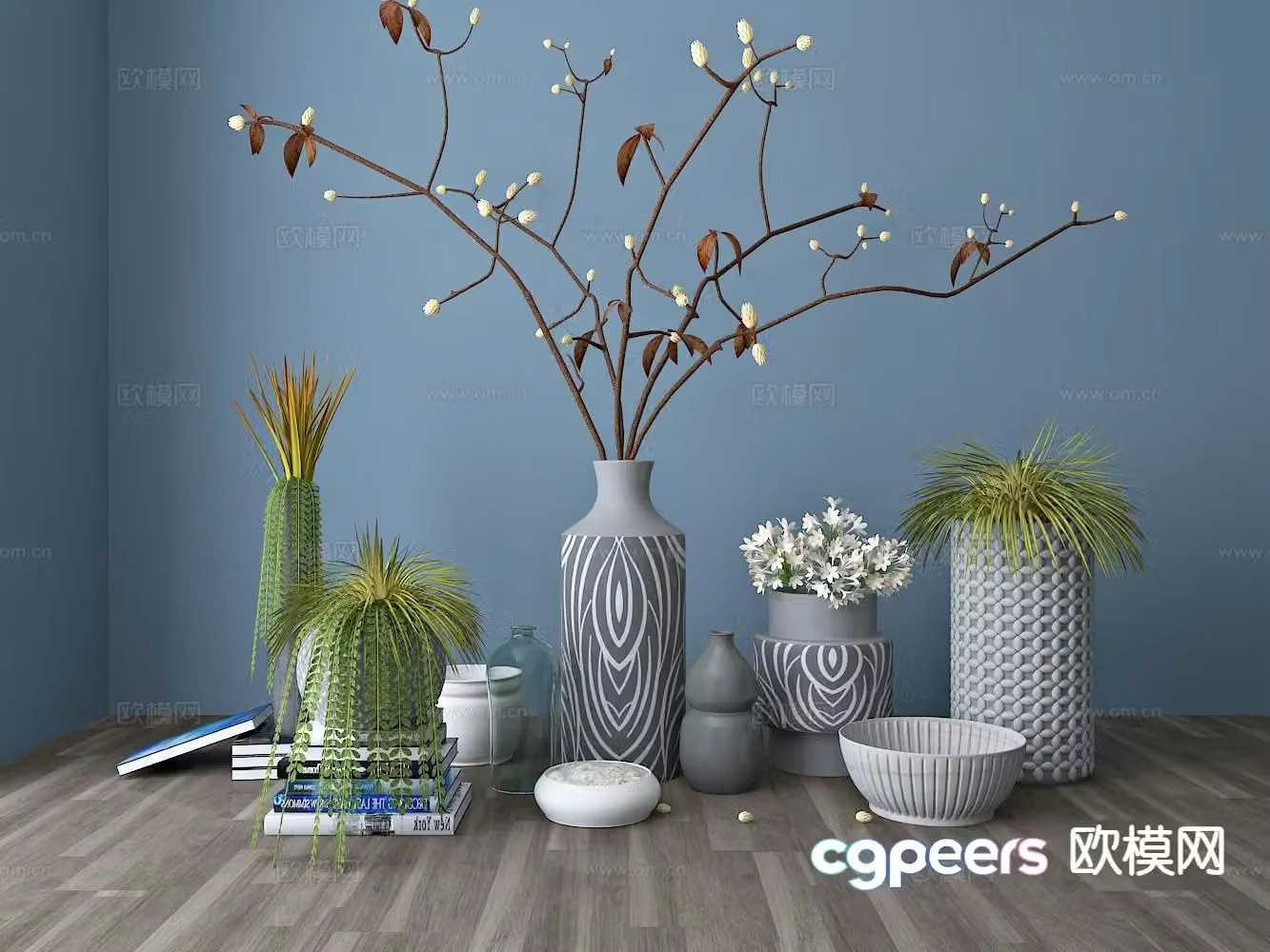Nordic decorations ornaments vase 3d model