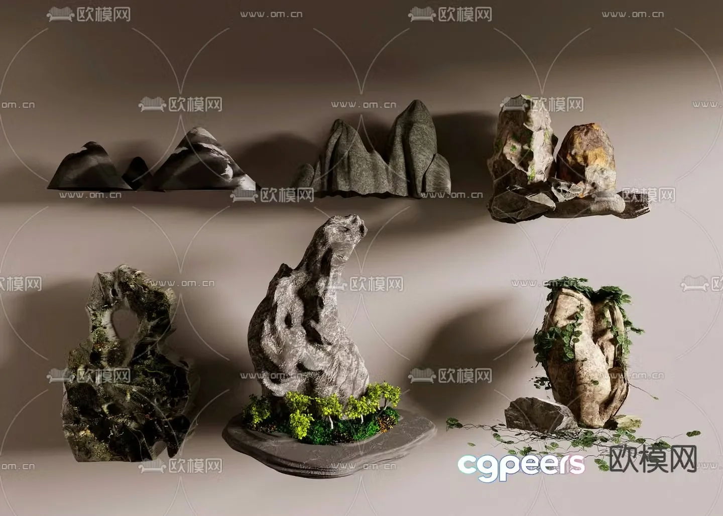 Landscape Stone Landscaping Stone Landscaping Mountain 3D Model