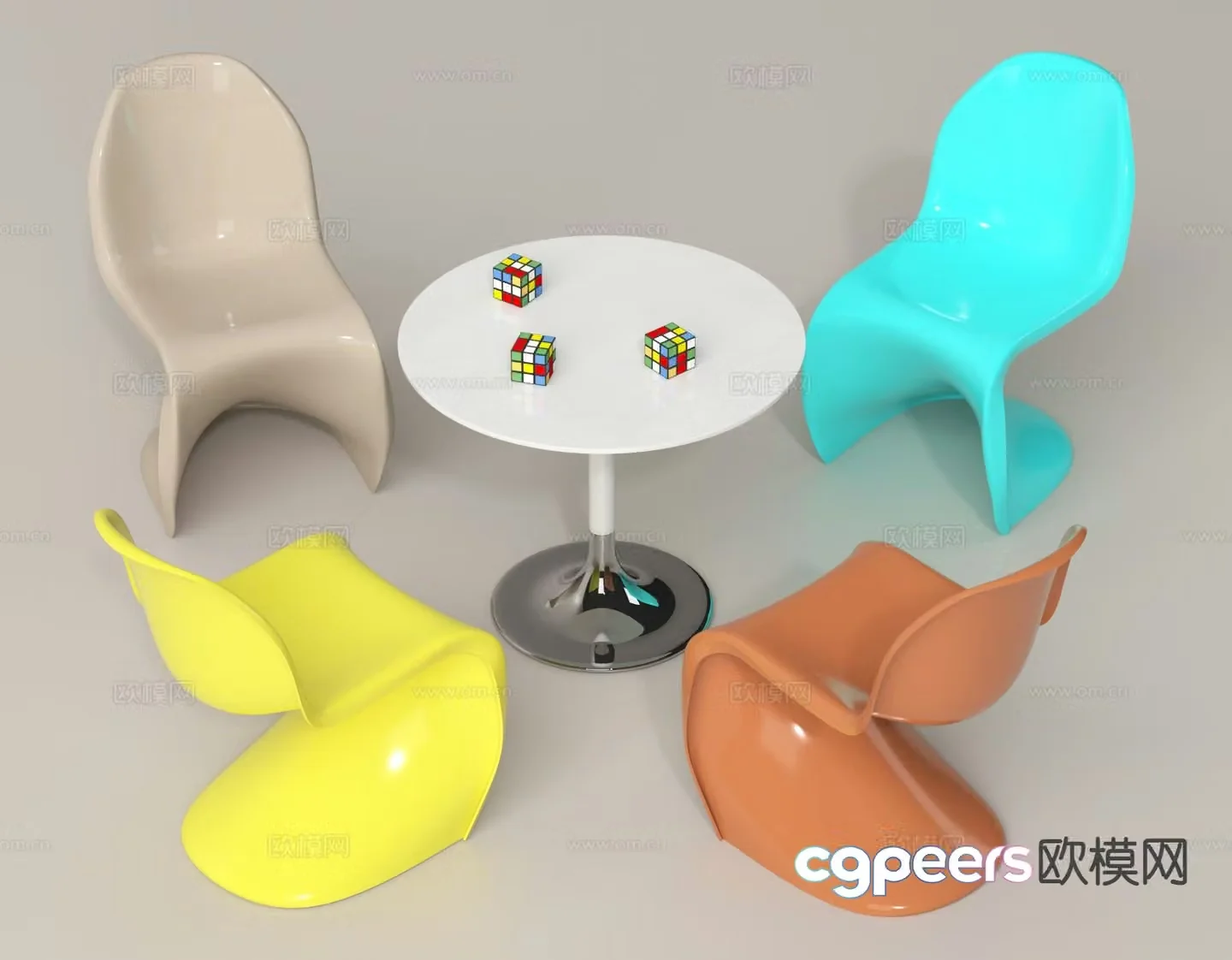 Leisure tables and chairs Negotiation tables and chairs 3d model