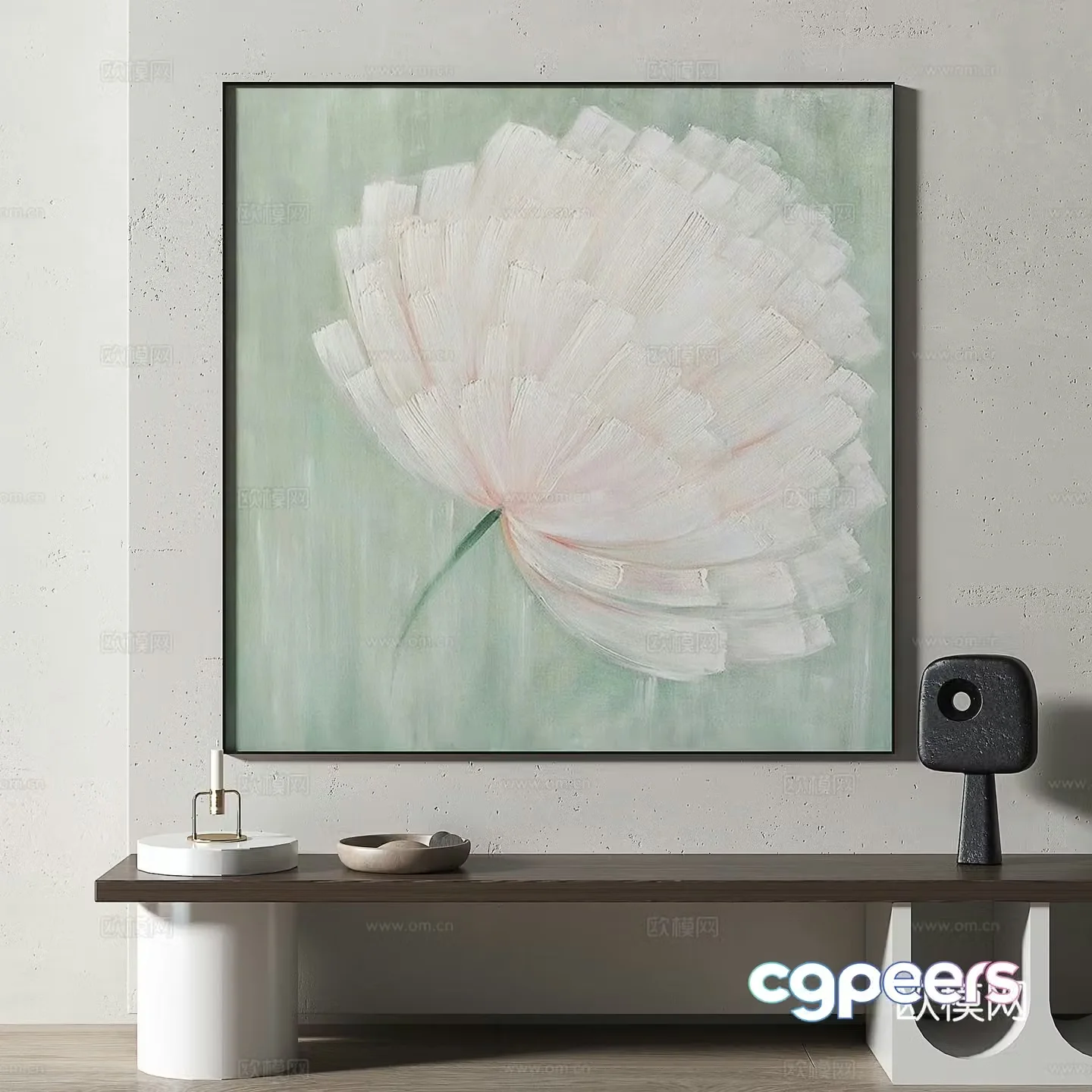 Modern retro medieval decorative painting 3d model