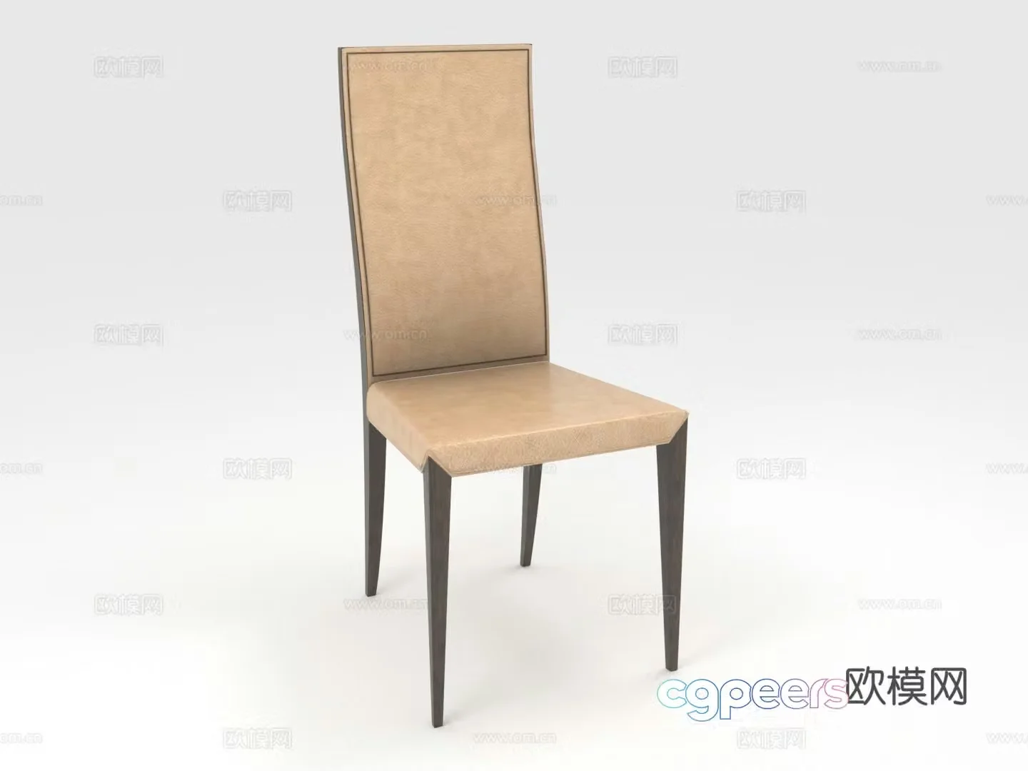 Dining chair leather chair chair seat 3d model