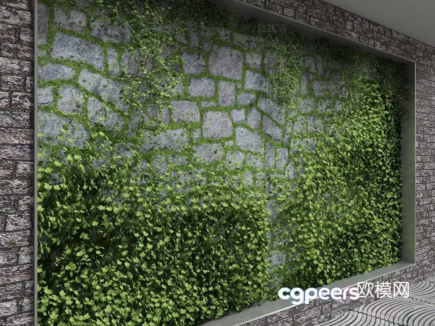 Modern background wall 3d model