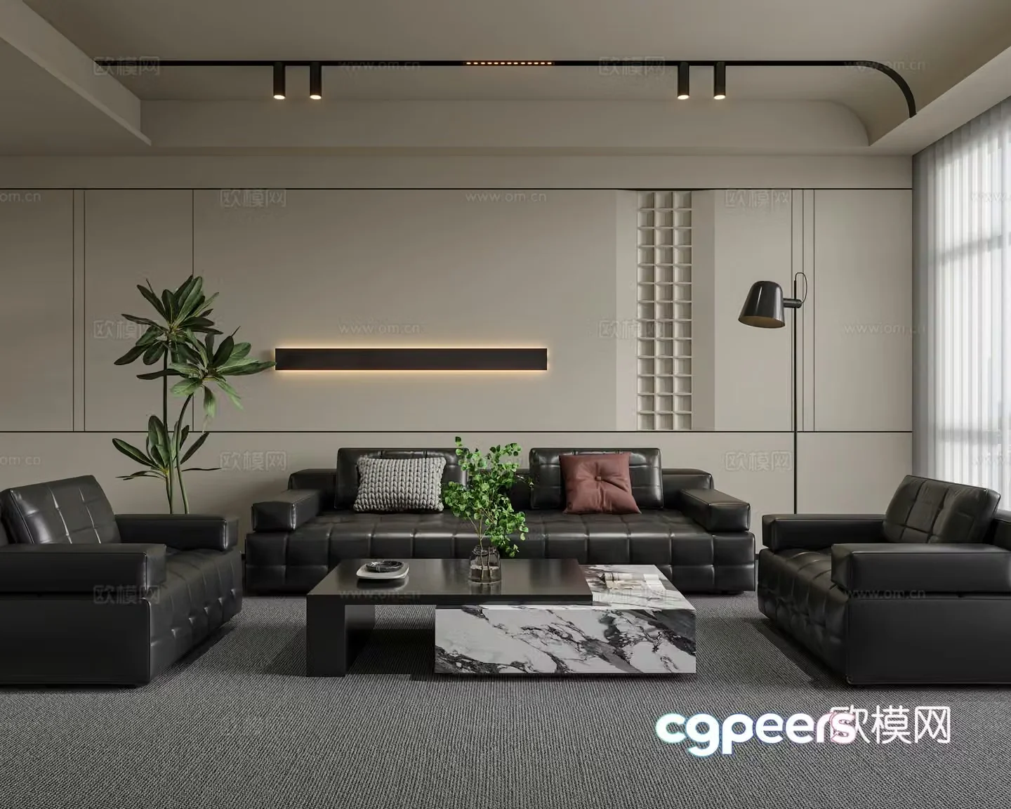 Modern living room 3d model
