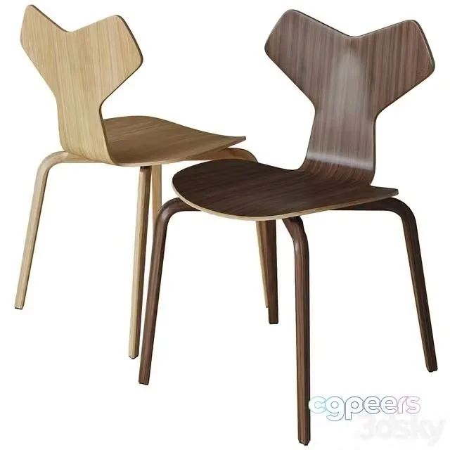 3ds Max Free – grand prix chair 02 by fritz hansen
