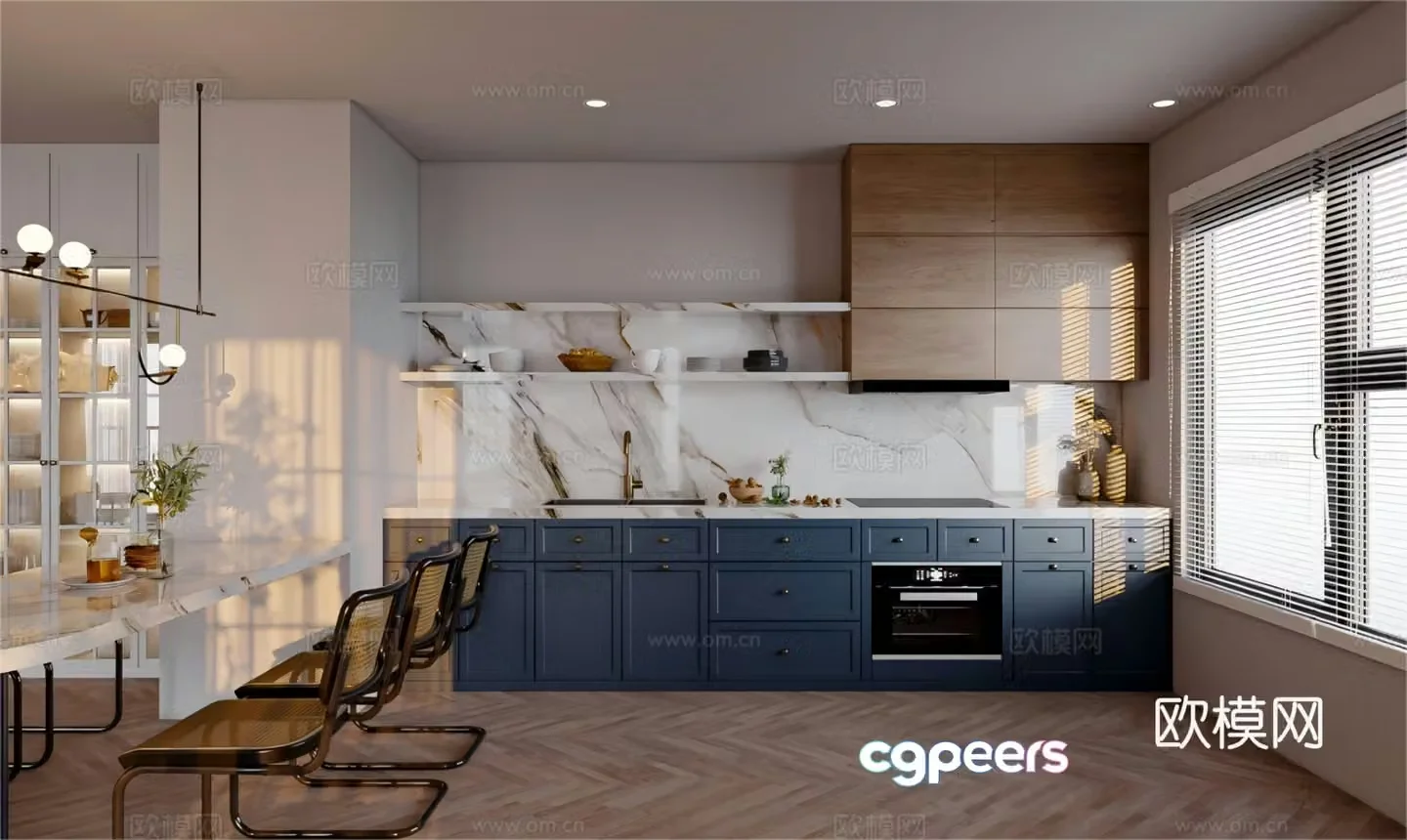 Modern Kitchen French Kitchen Retro Kitchen Open Kitchen Cabinet Kitchen Accessories 3d Model
