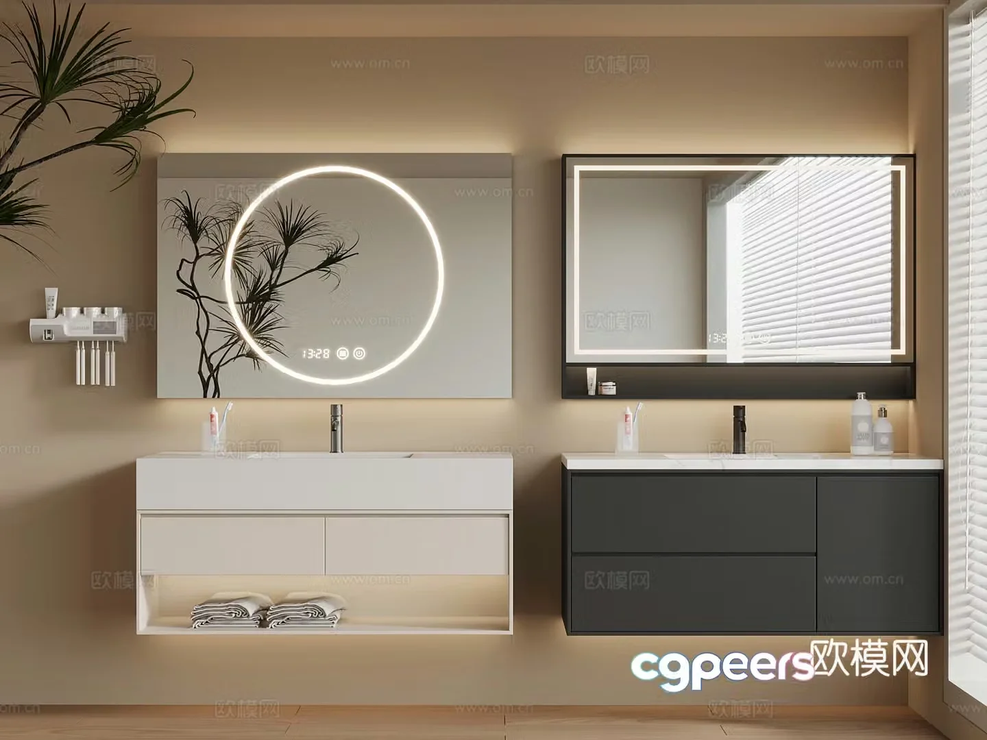 Modern bathroom cabinet 3d model