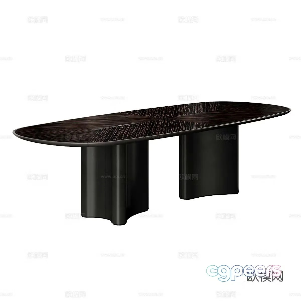 Modern Italian light luxury dining table 3D model