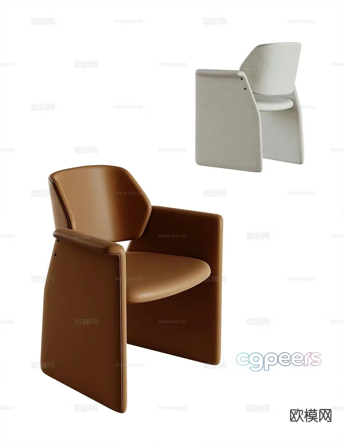 Modern chair dining chair 3d model